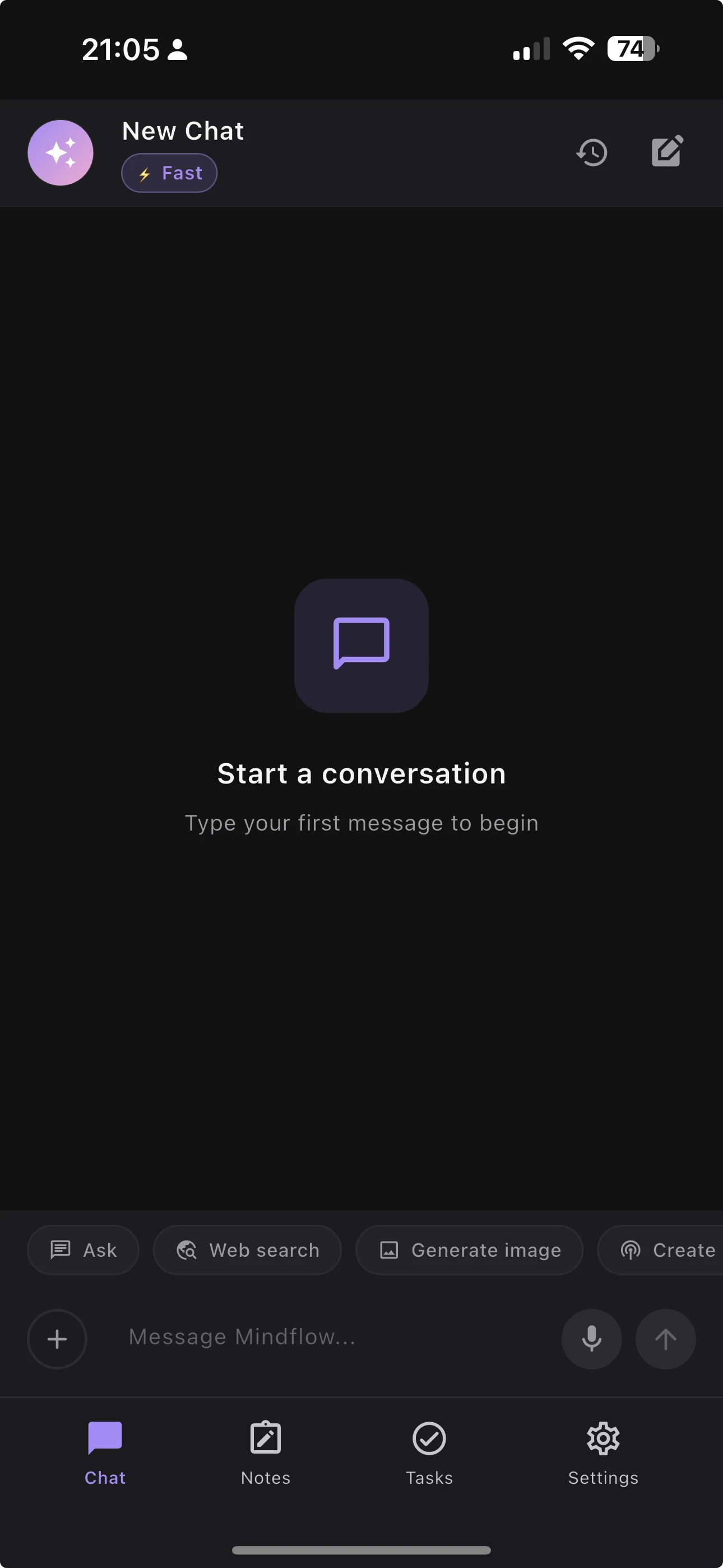 Chat screen